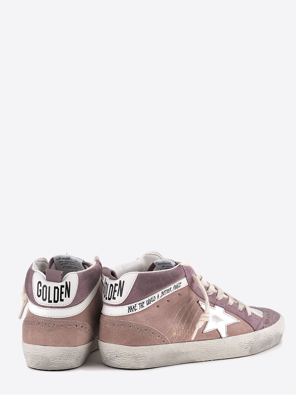 Golden Goose Mid Star Sneaker Twilight Mauve/Silver/Ash Rose sz 40 New in Box
